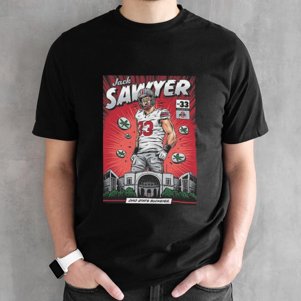 Ohio State Buckeyes s#33 Jack Sawyer Nil Comic T-shirts