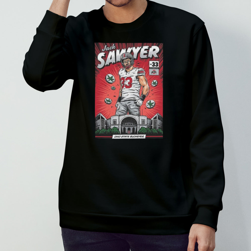 Ohio State Buckeyes s#33 Jack Sawyer Nil Comic T-shirts
