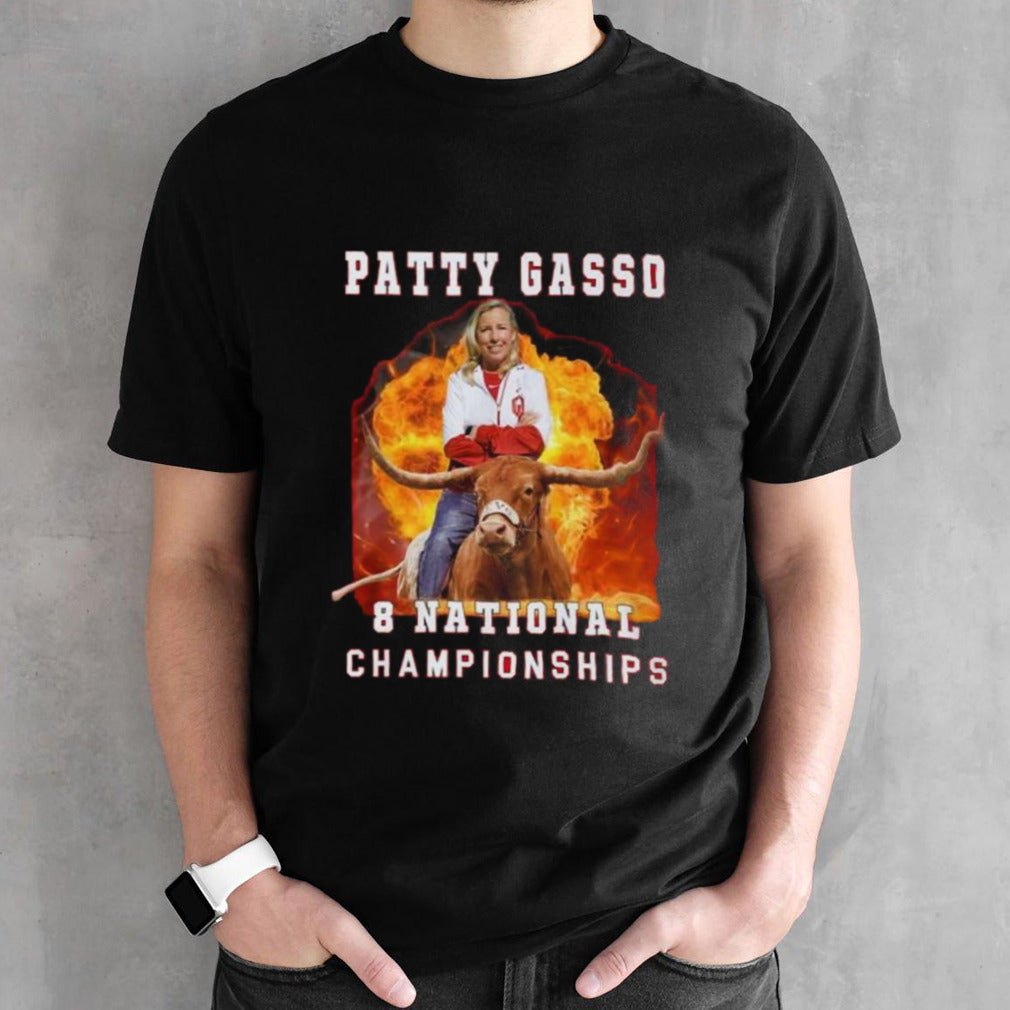 Oklahoma Softball Patty Gasso 8 National Championship T-Shirt