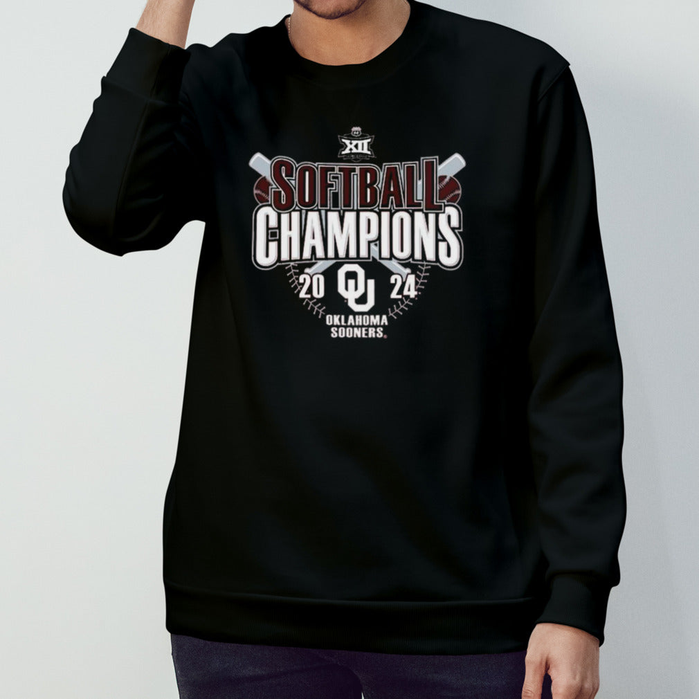 Oklahoma Sooners 2024 Big 12 Softball Conference Tournament Champions Locker Room T-shirt