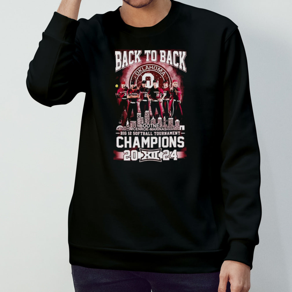 Oklahoma Sooners Champions 2024 Big Softball Tournament Back To Back Skyline shirt