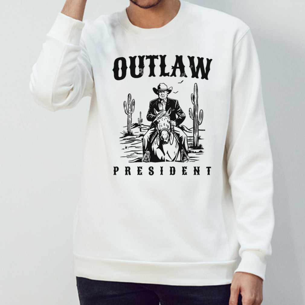 Outlaw President Trump Cowboy Trump 2024 Convicted Felon T-shirt