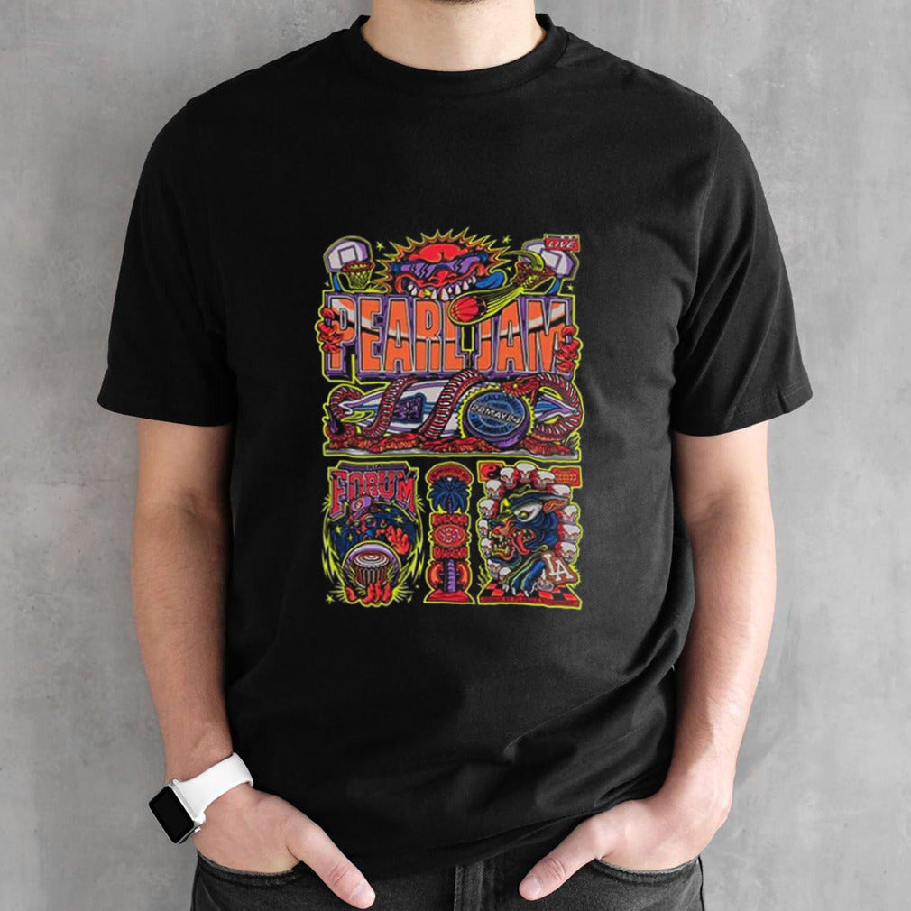 Party Continues Tonight Pearl Jam With Deep Sea Diver At The KIA Forum On May 22nd 2024 In Los Angeles Art By Florian Schommer shirt