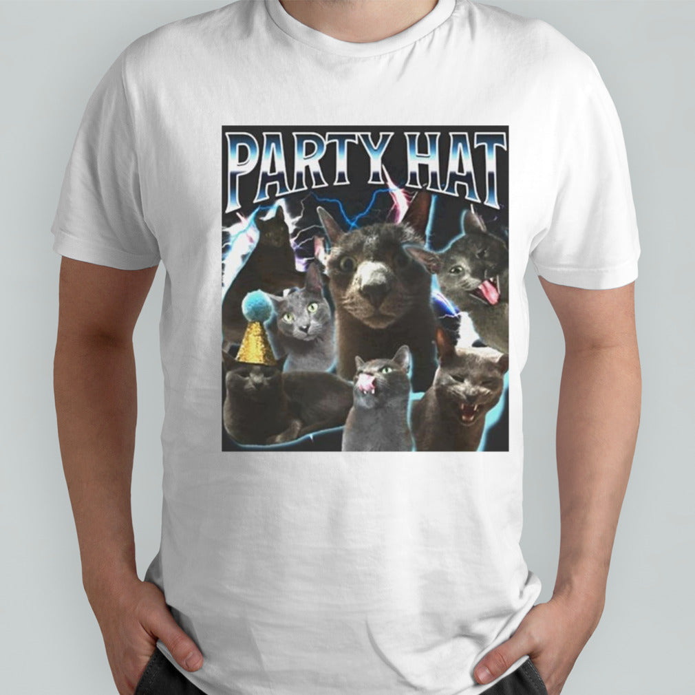 Party hat cat shirt