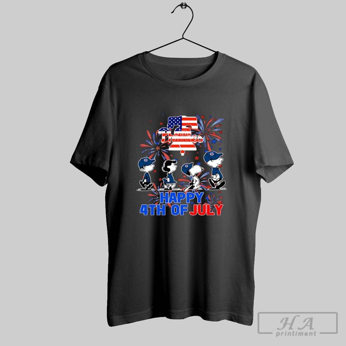 Philadelphia Phillies X Snoopy Happy 4th Of July Shirt