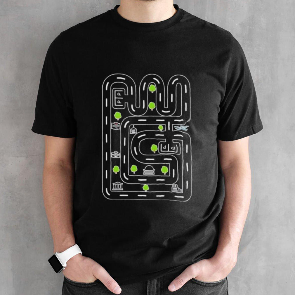 Play Cars On DadS Back Mat Road Car Race Track FatherS Day Shirt