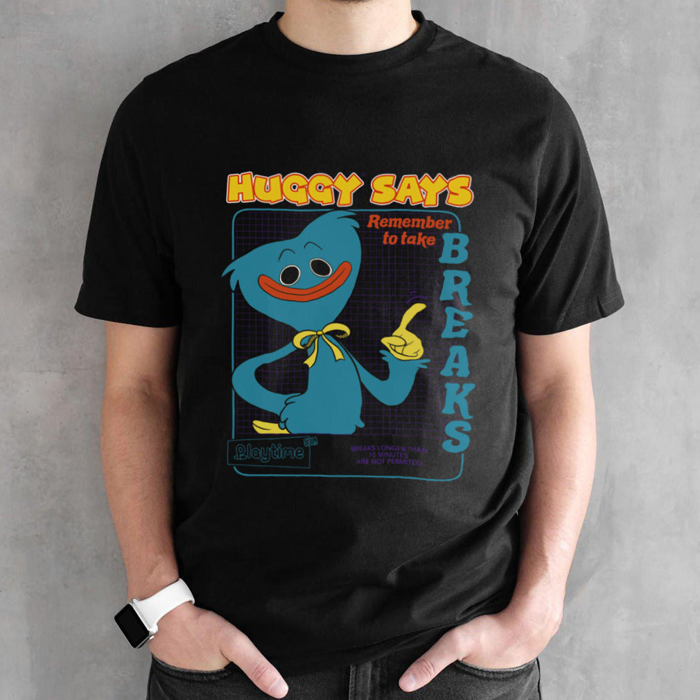 Poppy Playtime Merch Huggy Wuggy Huggy Says shirts