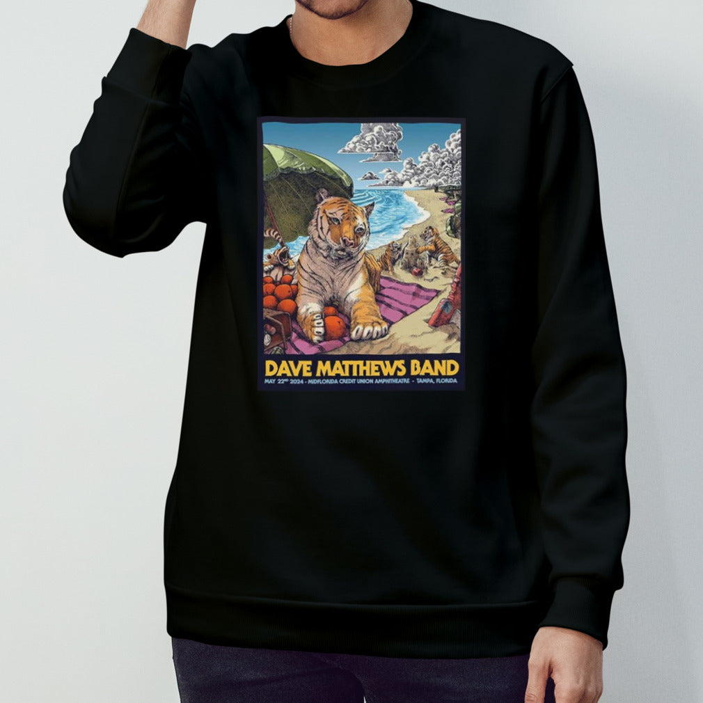 Poster Dave Matthews Band Show In Tampa Florida On May 22nd 2024 At Midflorida Credit Union Amphotheatre shirt
