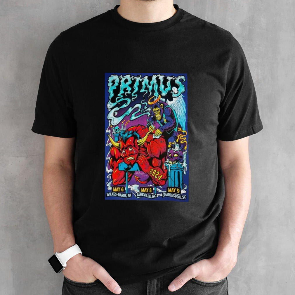 Primus May 9, 2024 Charleston Music Hall Charleston, Sc T-shirt