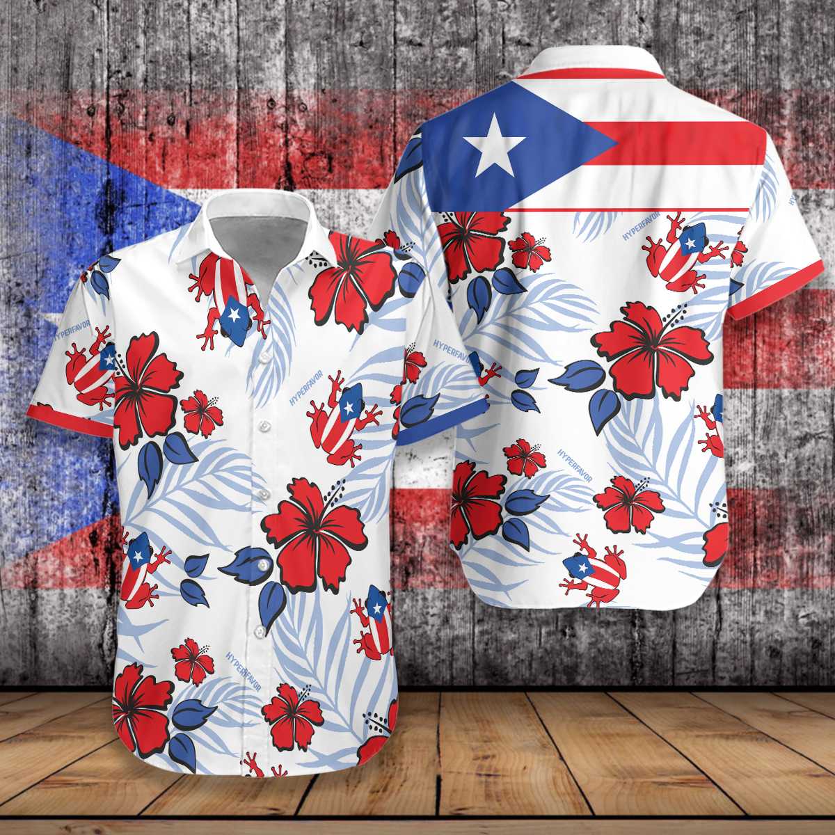 Puerto Rico Common CoquÃ­ Flag Hawaiian Shirt Hw5325