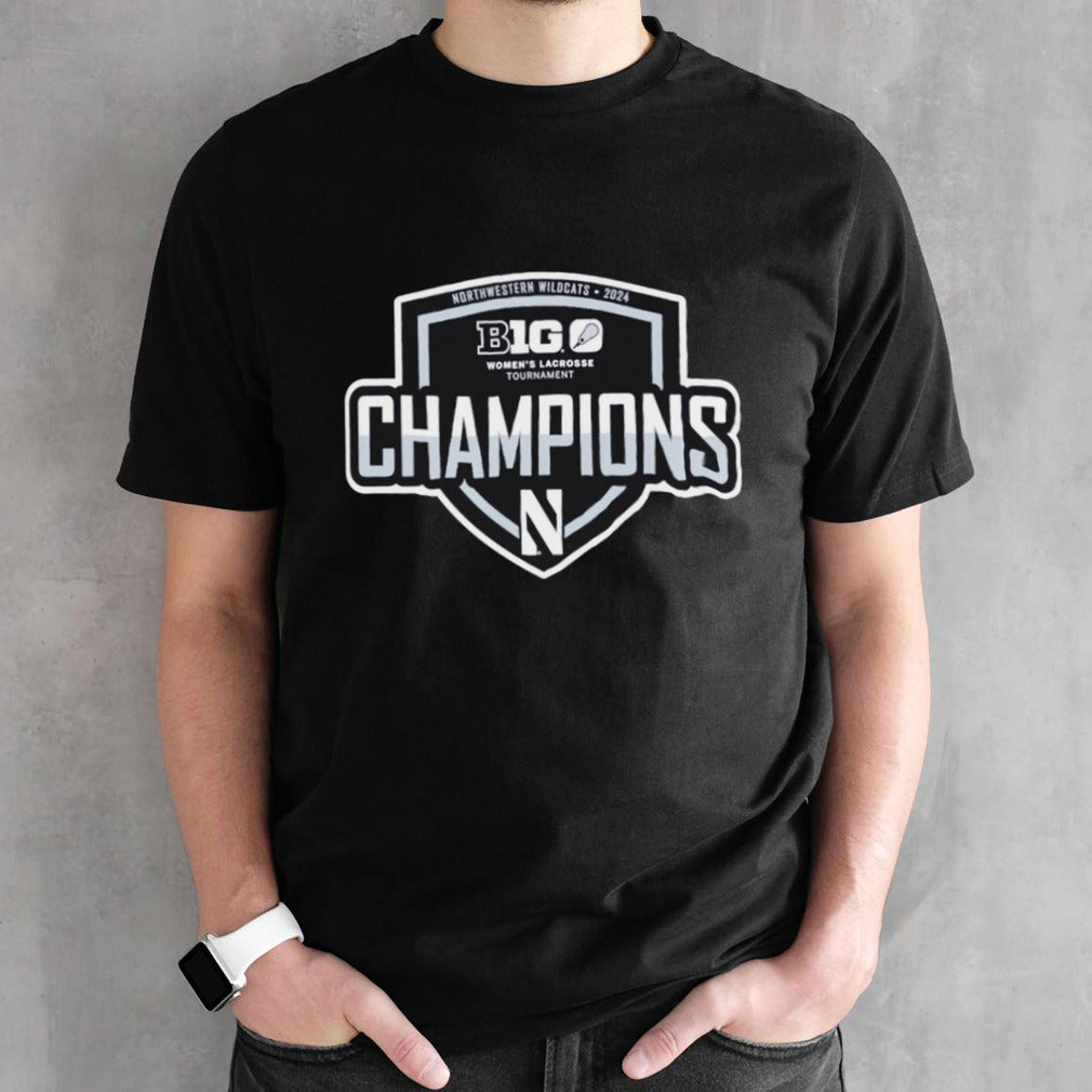 Purple Northwestern Wildcats 2024 Big Ten Womenâ€™s Lacrosse Tournament Champions shirt