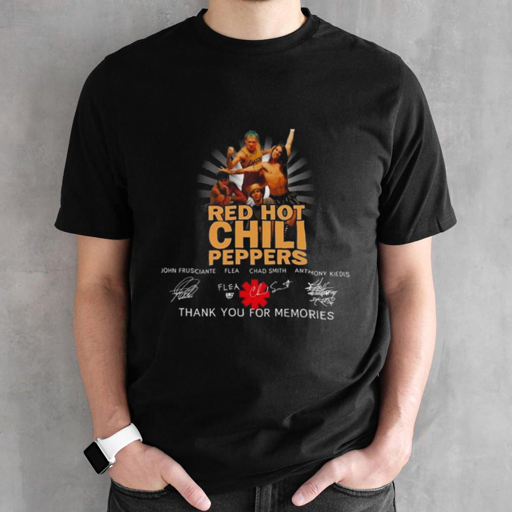 Red Hot Chili Peppers Band Signatures Thank You 2024 Shirt