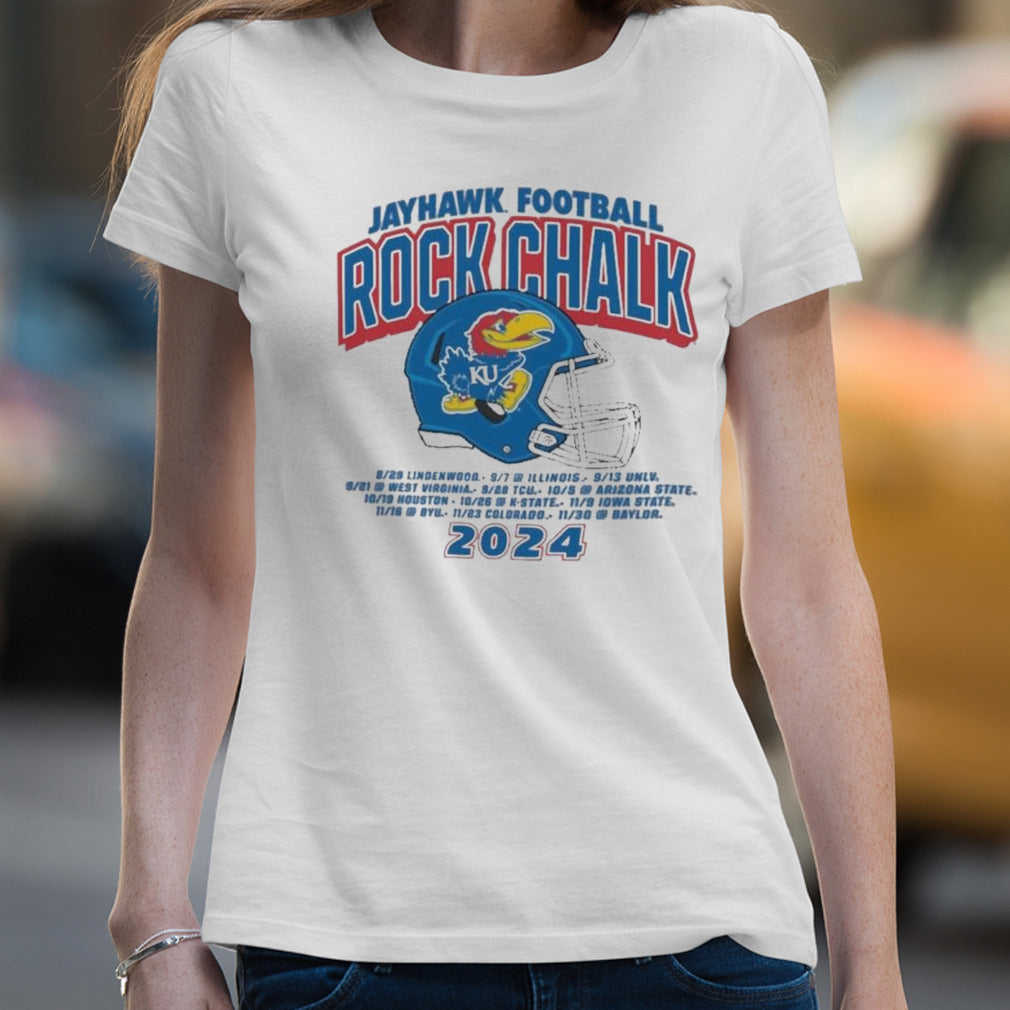 Rock Chalk Kansas Jayhawks Kingdom Football Schedule Shirt