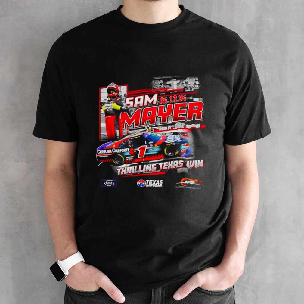 Sam Mayer JR Motorsports Official Team Apparel Xfinity Series race win shirts