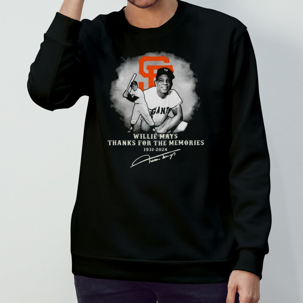 San Francisco Giants Willie Mays 1931 2024 thank you for the memories signature shirt