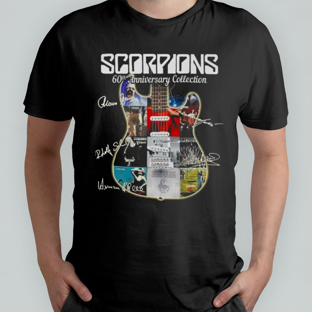 Scorpions 60th Anniversary Collection Best Albums Rock Fan Guitar Signatures 2024 Shirt