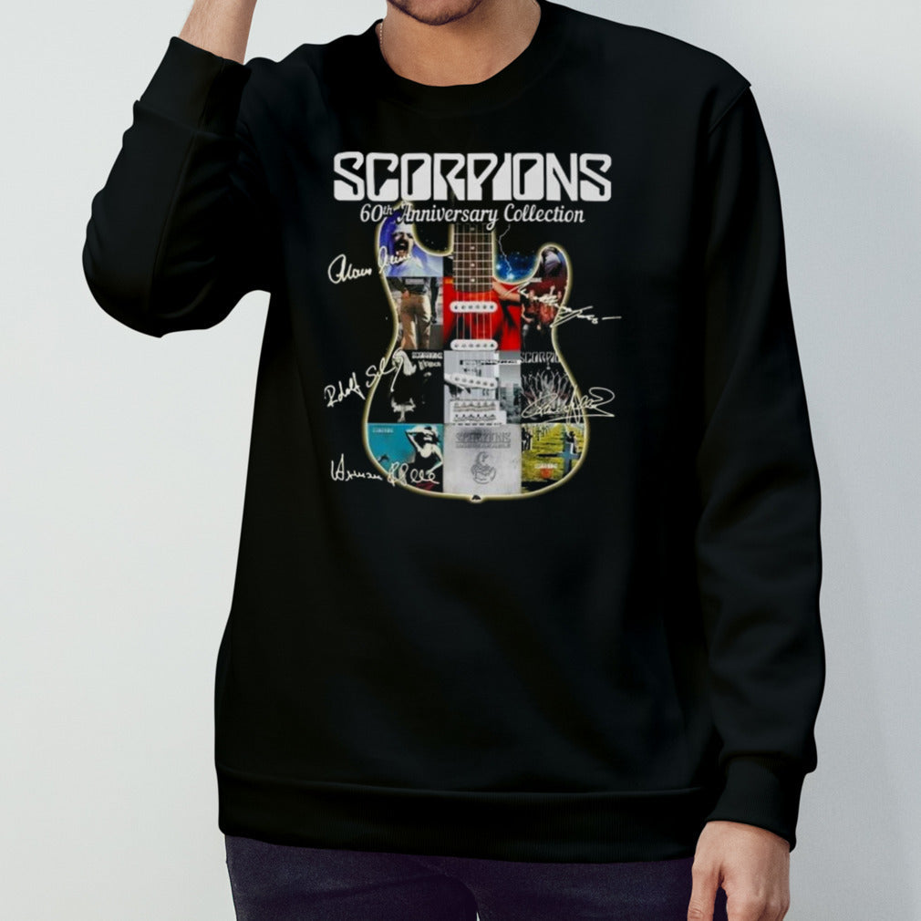 Scorpions 60th Anniversary Collection Best Albums Rock Fan Guitar Signatures 2024 Shirt