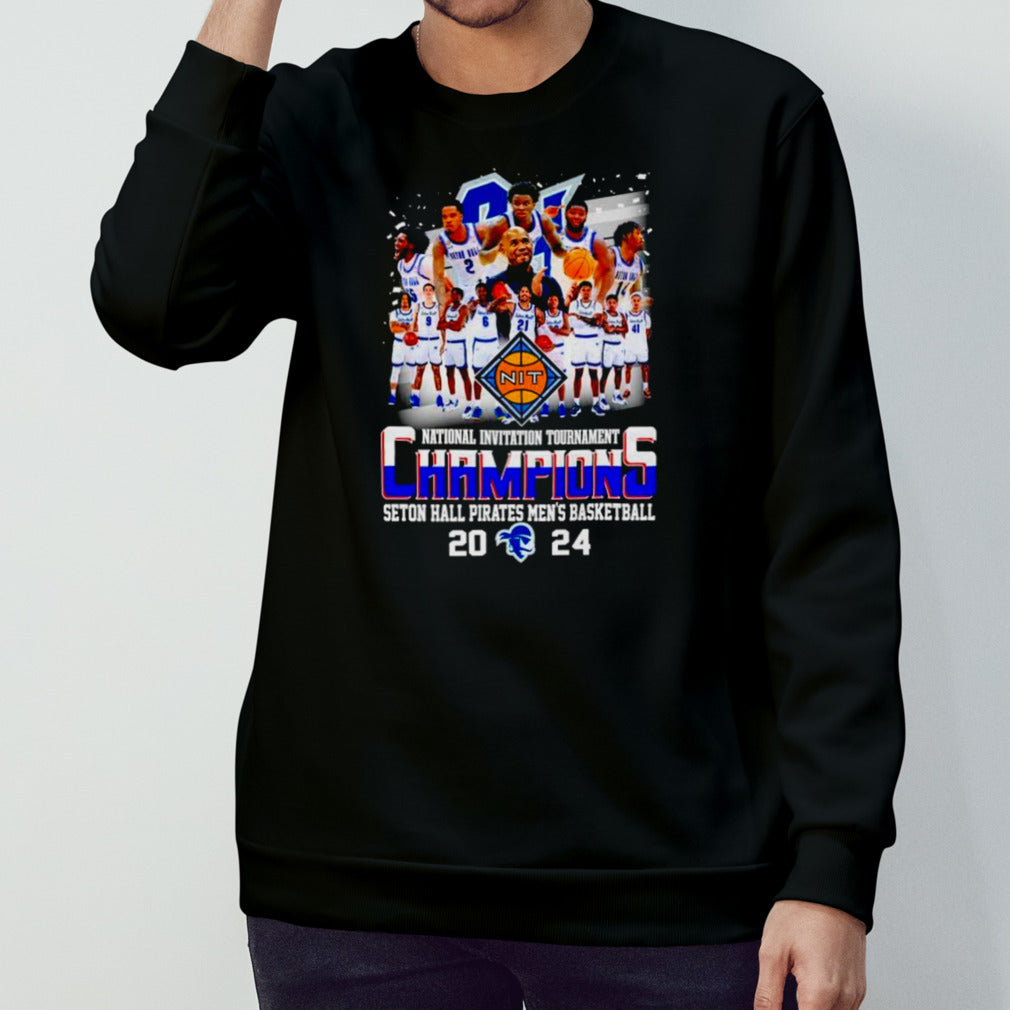 Seton Hall Pirates Mensâ€™s basketball 2024 National Invitation Tournament Champions shirts
