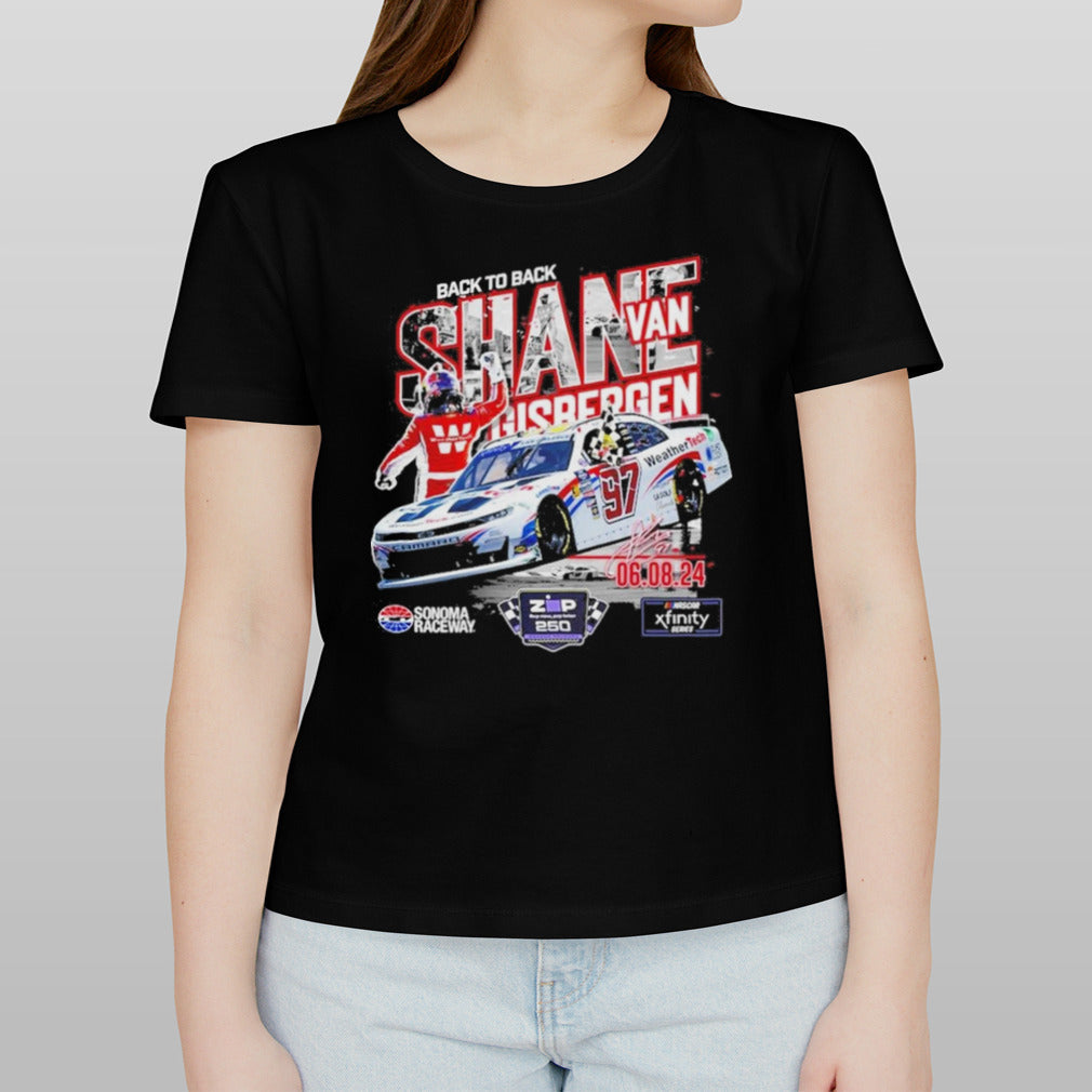 Shane van Gisbergen Back To Back 2024 Xfinity Series Zip Buy Now, Pay Later 250 Race Winner T Shirt