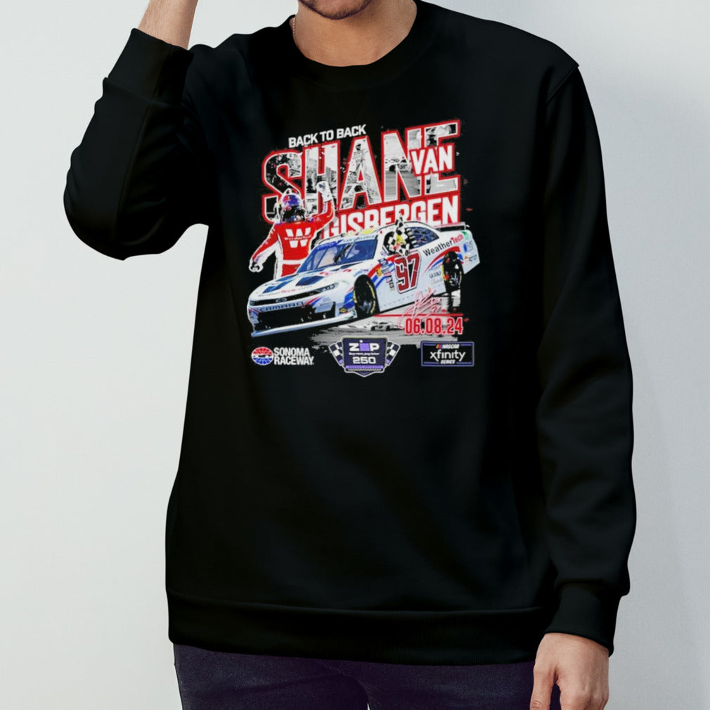 Shane van Gisbergen Back To Back 2024 Xfinity Series Zip Buy Now, Pay Later 250 Race Winner T Shirt