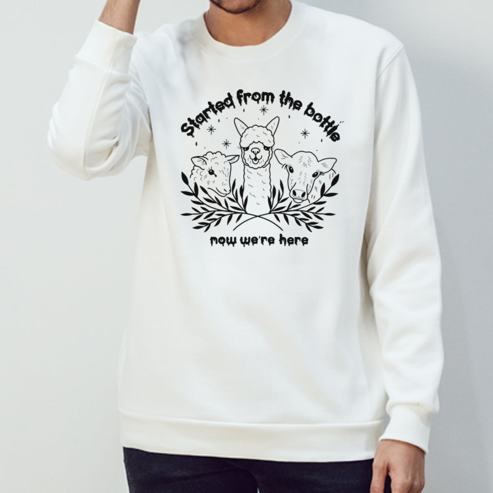 Sheep started from the bottle now weâ€™re here shirt