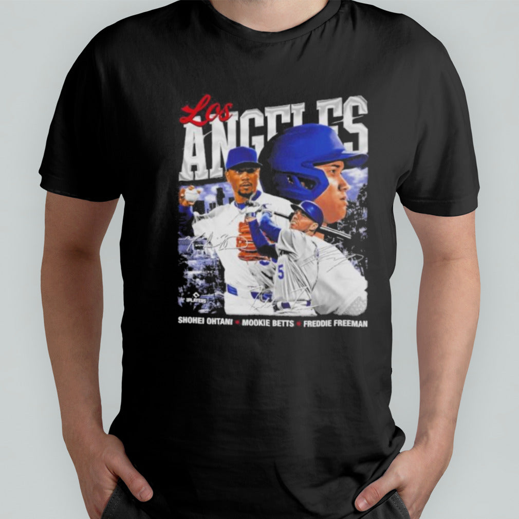 Shohei Ohtani Mookie Betts and Freddie Freeman Los Angeles Dodgers Trio Shirt