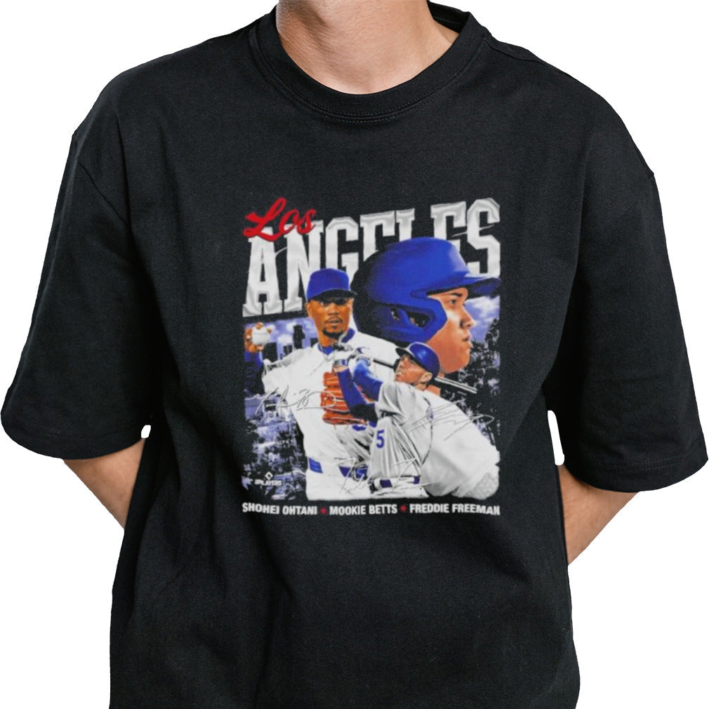 Shohei Ohtani Mookie Betts and Freddie Freeman Los Angeles Dodgers Trio Shirt