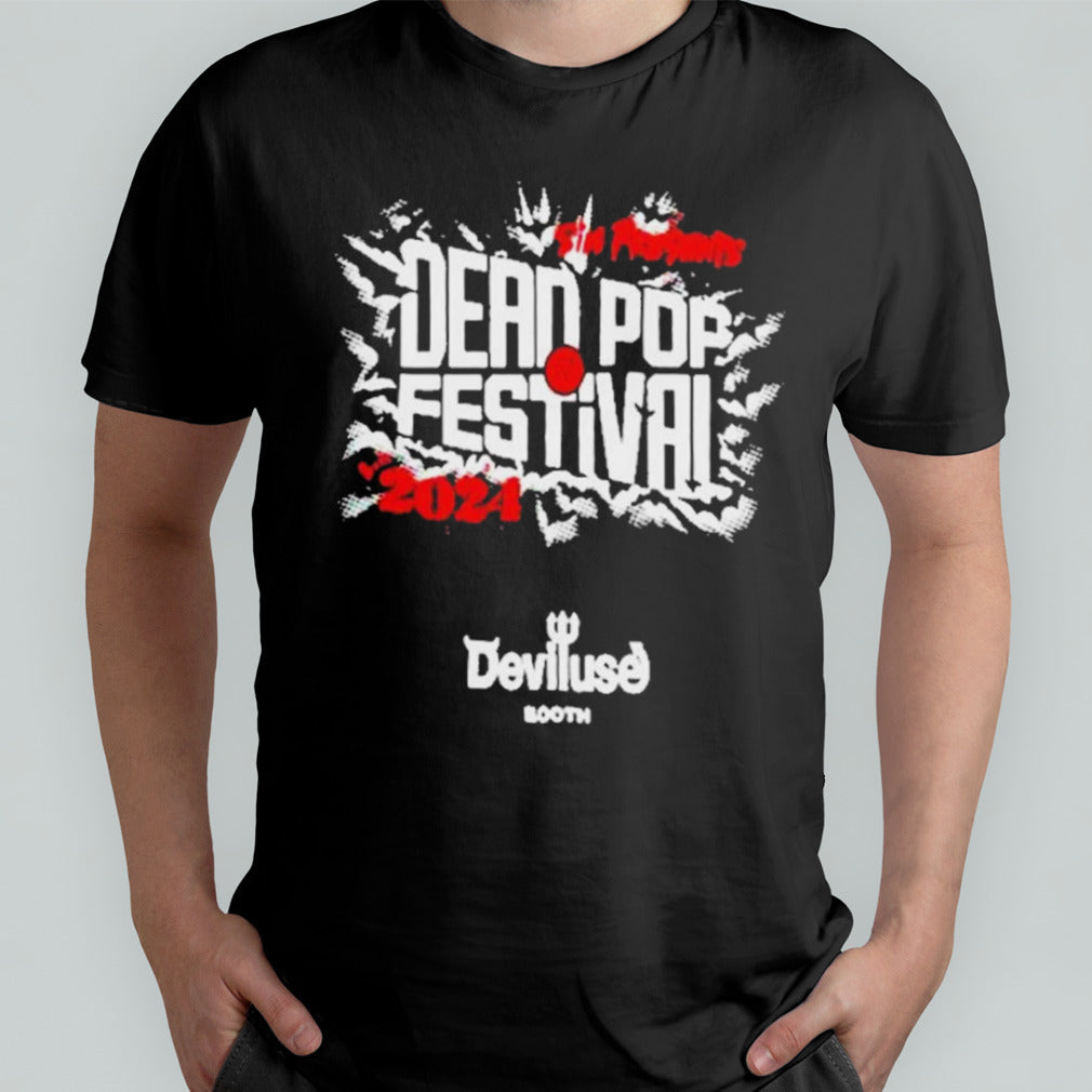 Sim Presents Dead Pop Festival 2024 Deviluse Booth Merchandise T-Shirt