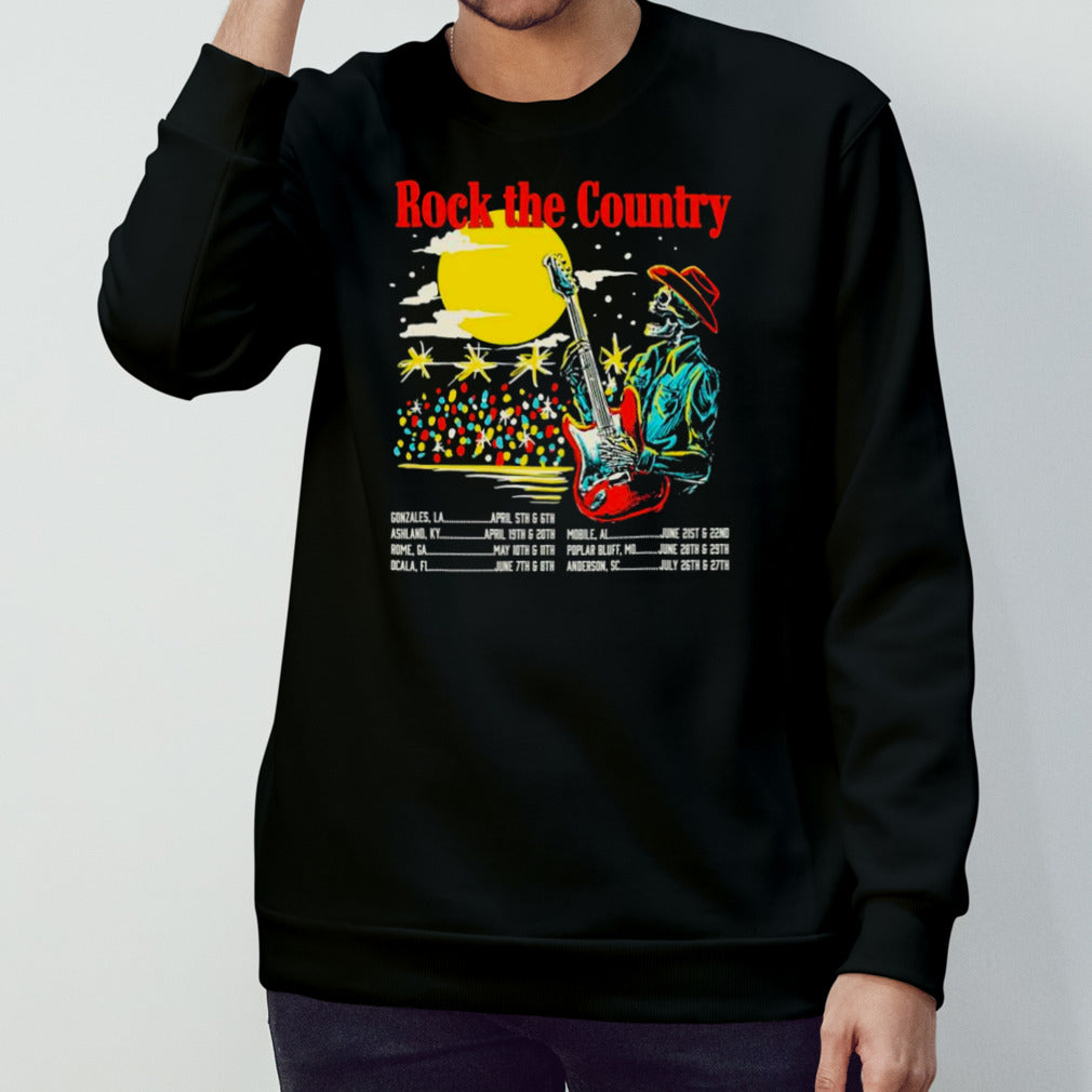 Skeleton rock the country shirts
