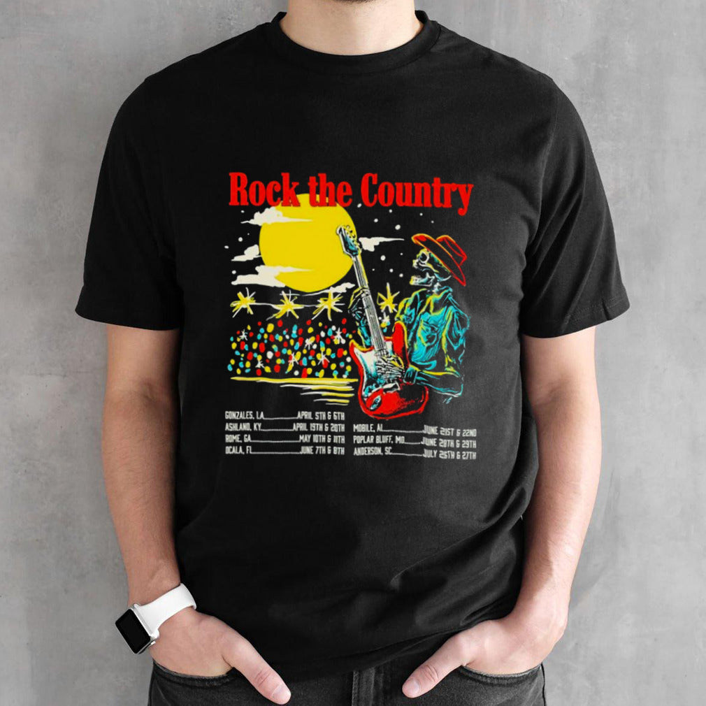 Skeleton rock the country shirts