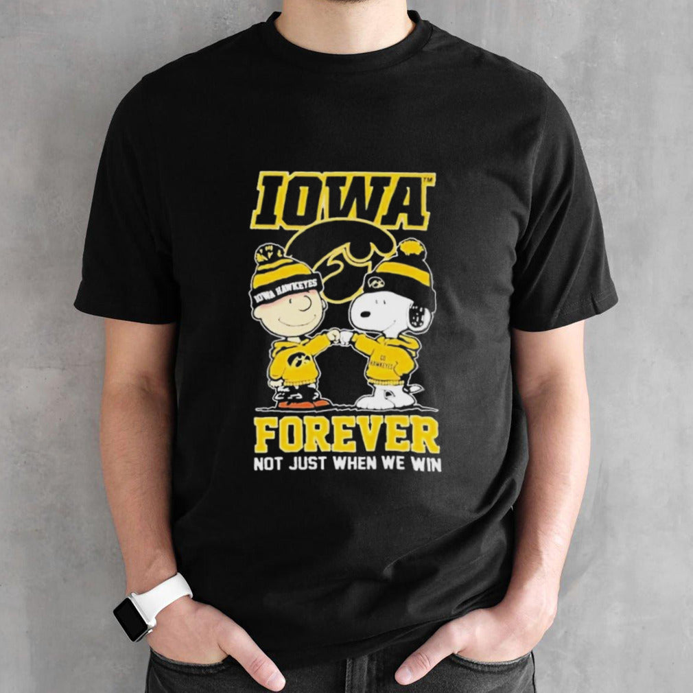 Snoopy And Charlie Brown Iowa Hawkeyes National Championship On Car Forever Not Just When We Win Shirts