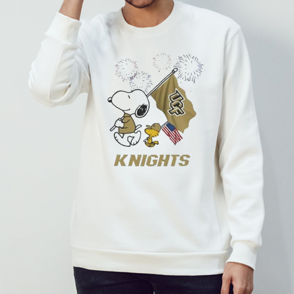 Snoopy And Woodstock Happy 4th Of July Ucf Knights Football 2024 T-shirt