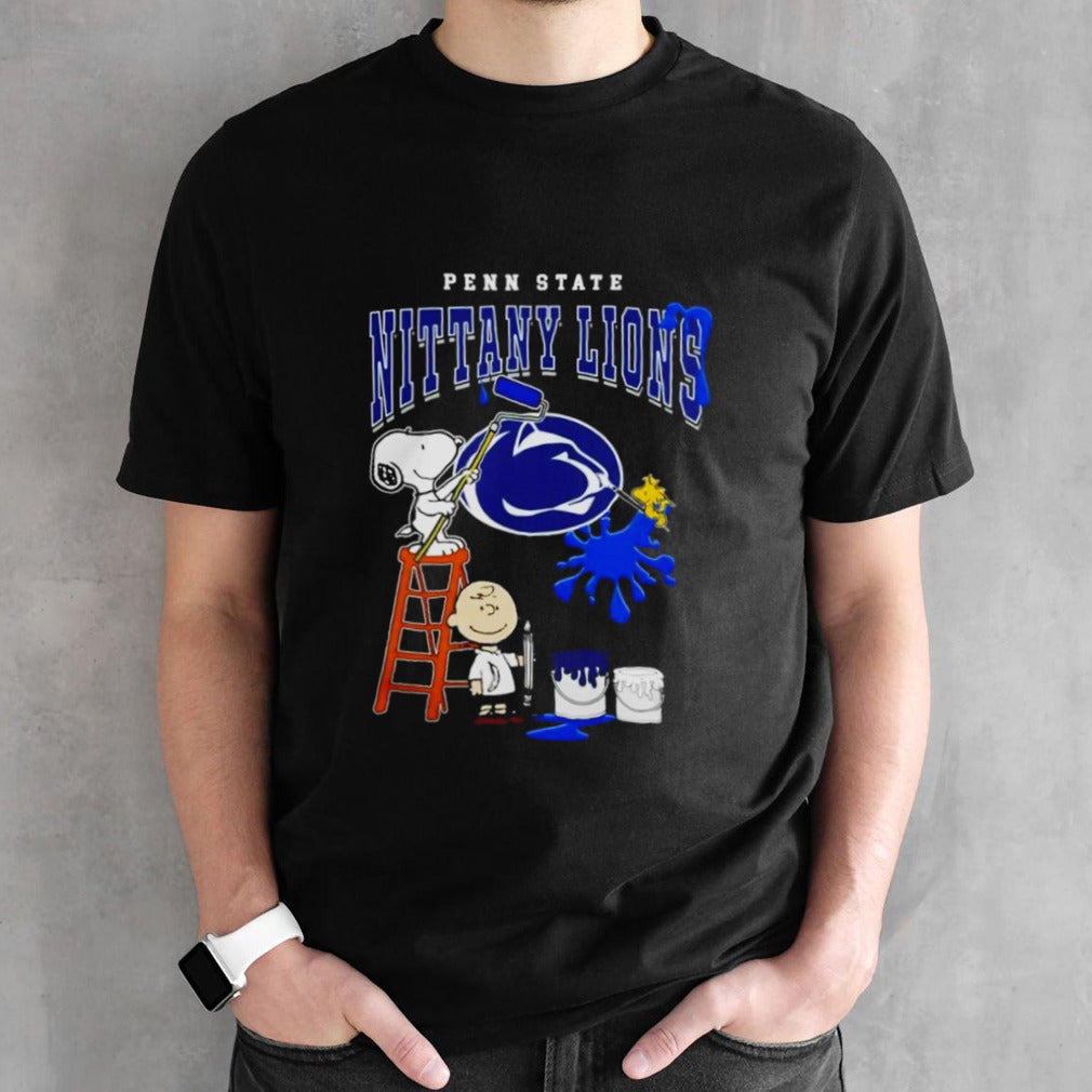 Snoopy Charlie Brown and Woodstock Wall Paint Penn State Nittany Lions shirts