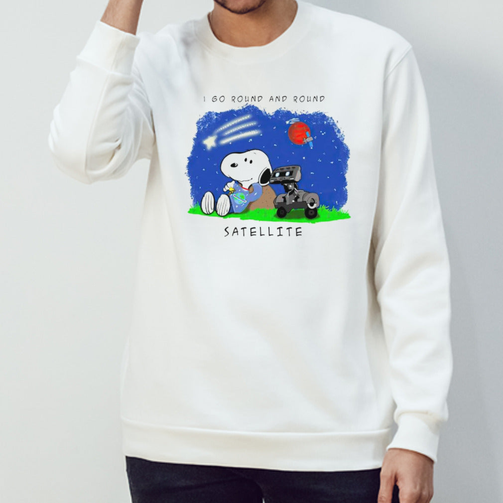 Snoopy I go round and round satellite shirt