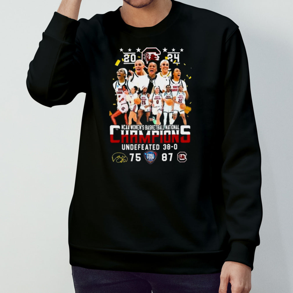 South Carolina Gamecocks 2024 NCAA Womensâ€™s Basketball National Champions Undefeated 38-0 Shirts