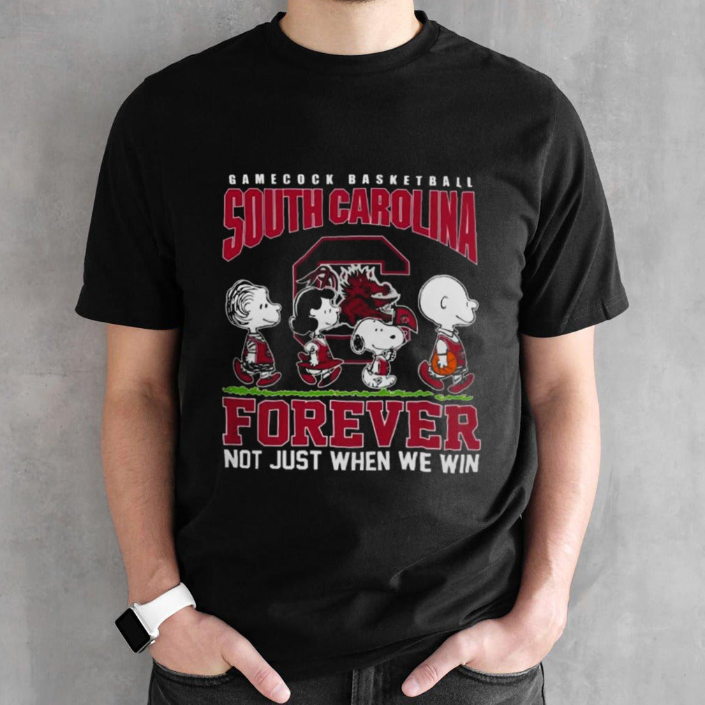 South Carolina Snoopy Basketball Forever Not Just When We Win South Logo T-shirts