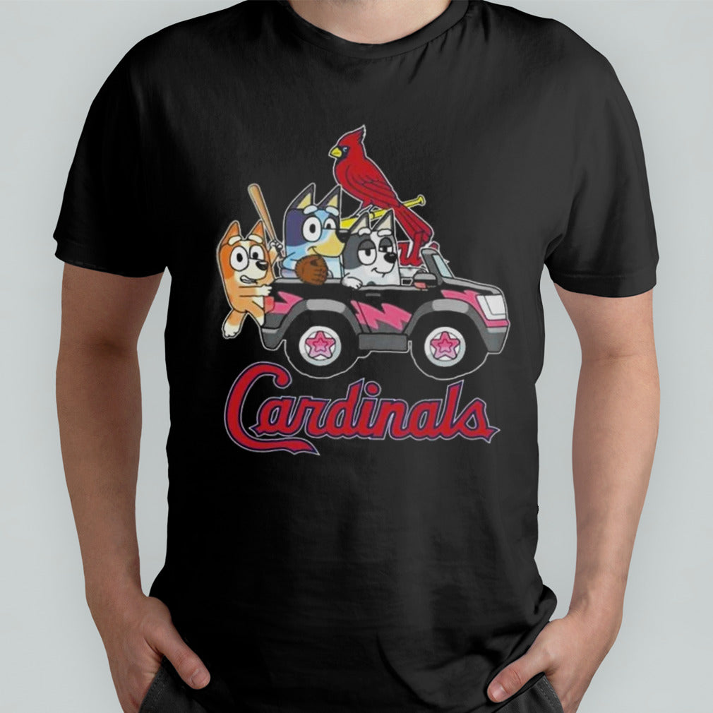St. Louis Cardinals Baseball Fan Bluey Chilli Aunt Trixie Heeler 2024 T-shirt