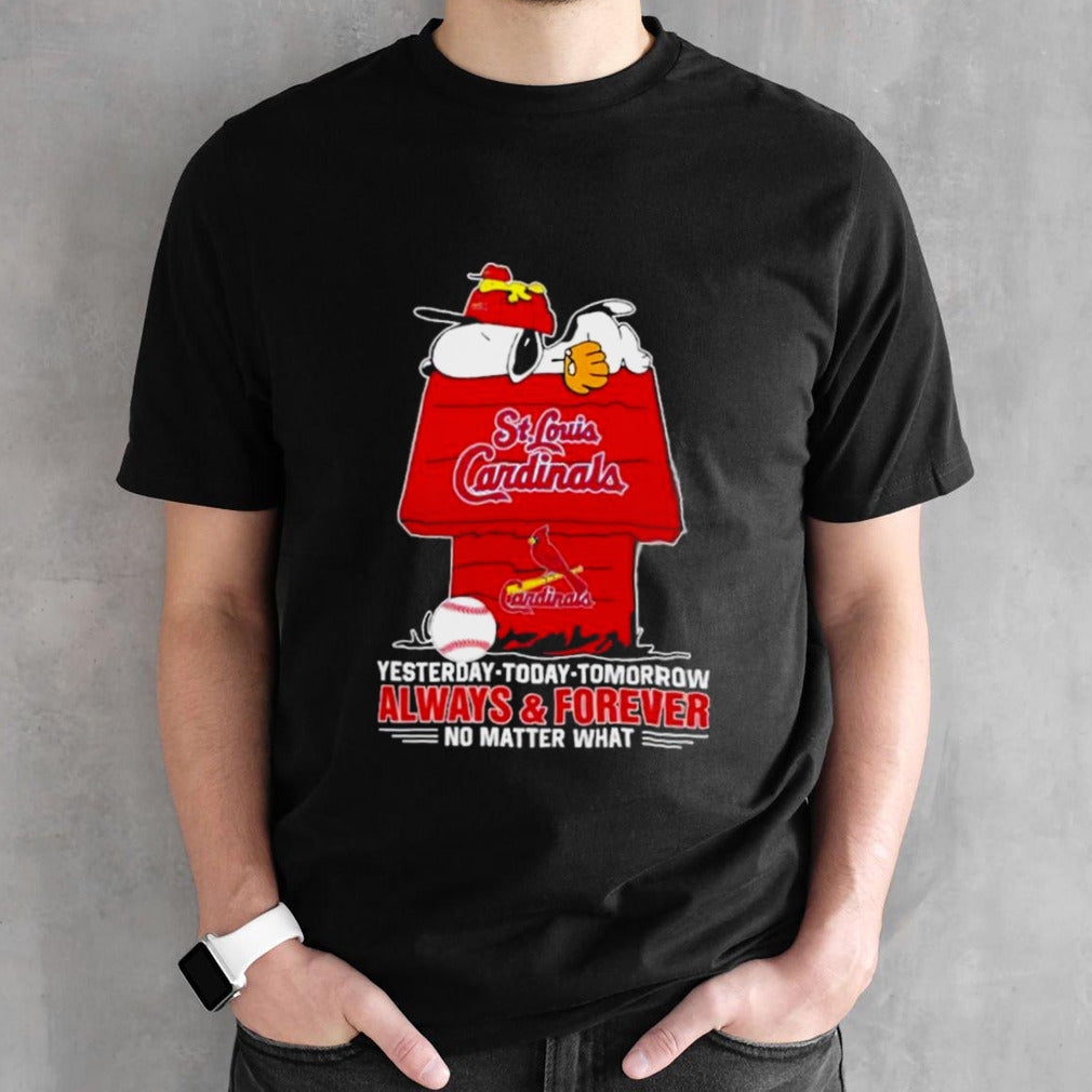 Sts. Louis Cardinals Snoopy X Woodstock Yesterdays, Todays, Tomorrow Always And Forever No Matter What 2024 T-shirts