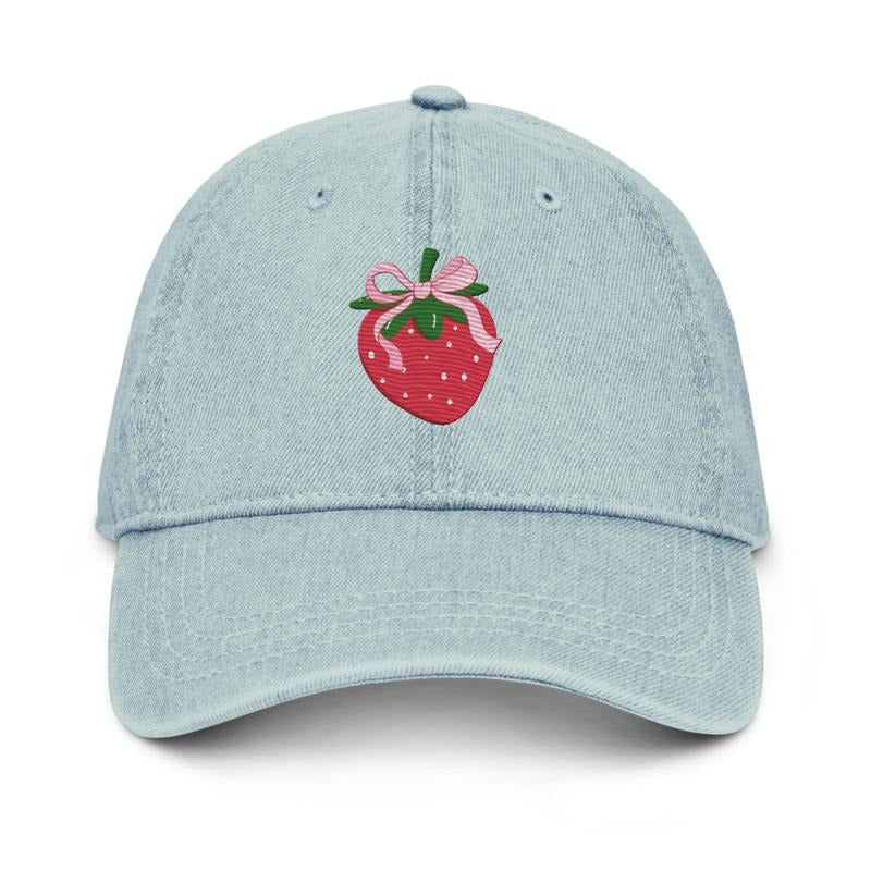 Strawberry Denim Chambray Hat