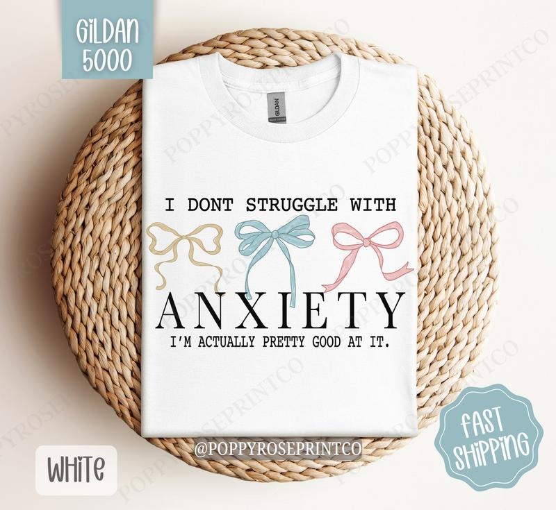 Struggle with Anxiety Shirt Gildan, Mental Health Women's Tee, Cute Women's Tshirt Plus Sizes