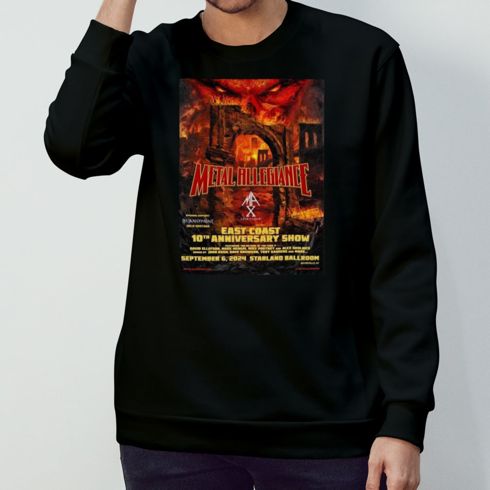 Supergroup Metal Allegiance East Coast 10th Anniversary Show September 6 2024 Starland Ballroom T-Shirt