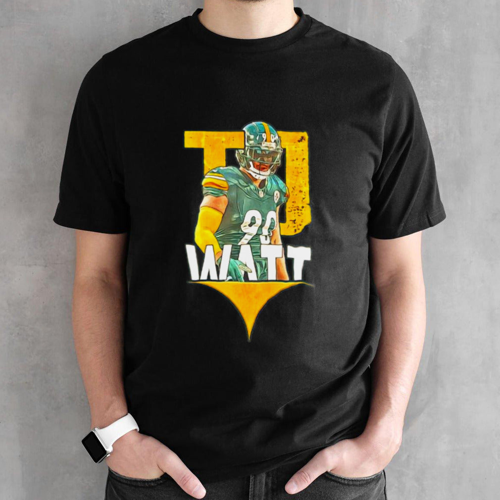 T.J. Watt 90 Pittsburgh Steelers football player shirt