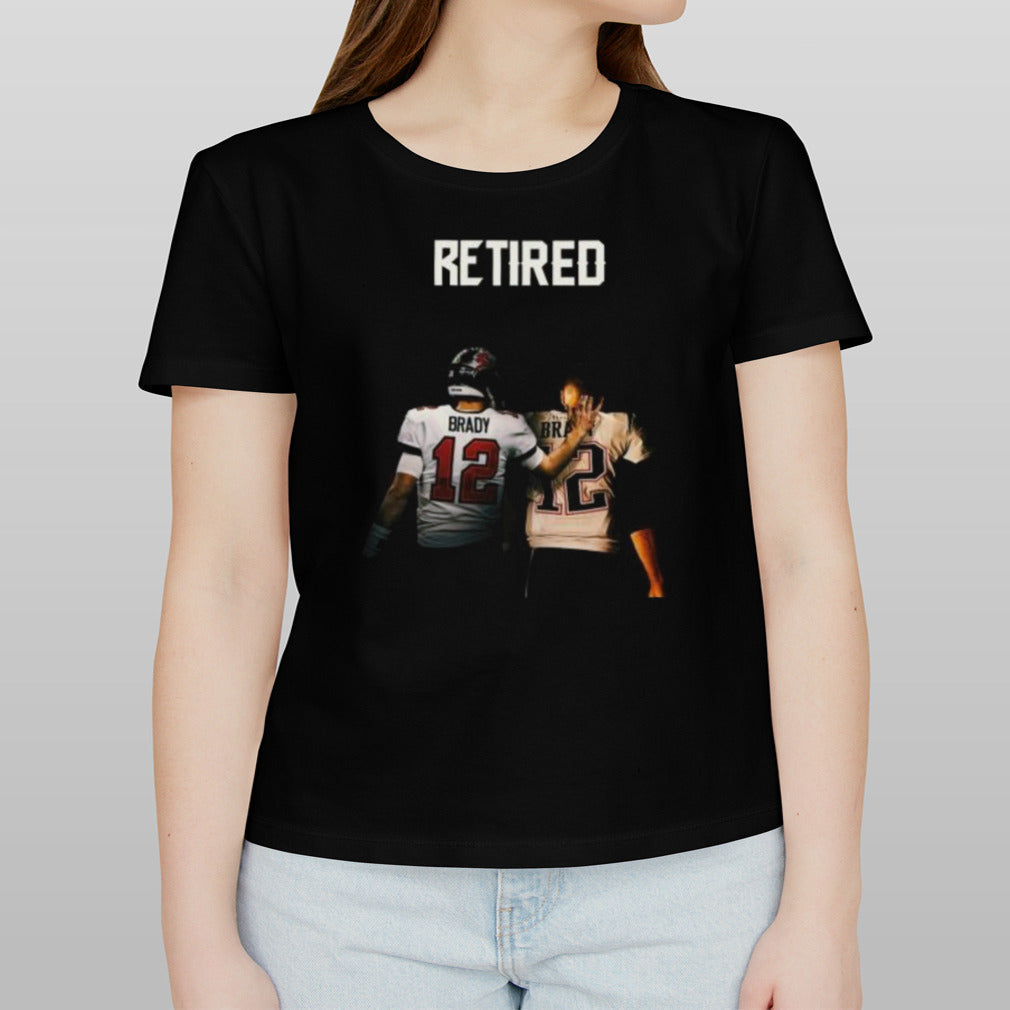 Tampa Bay Buccaneers and New England Patriots Tom Brady Retired shirt