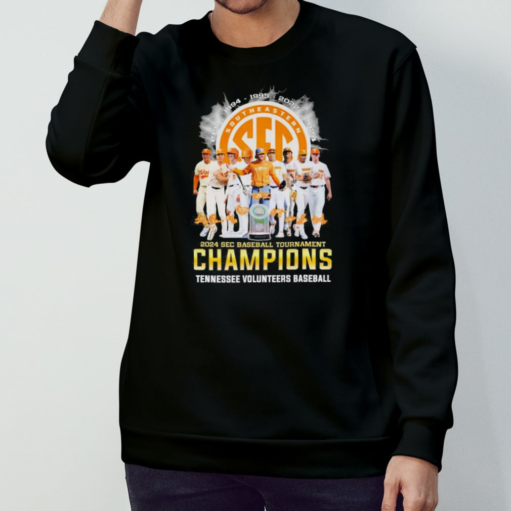 Tennessee Volunteers 2024 SEC Baseball Conference Tournament Champions Signatures T shirt