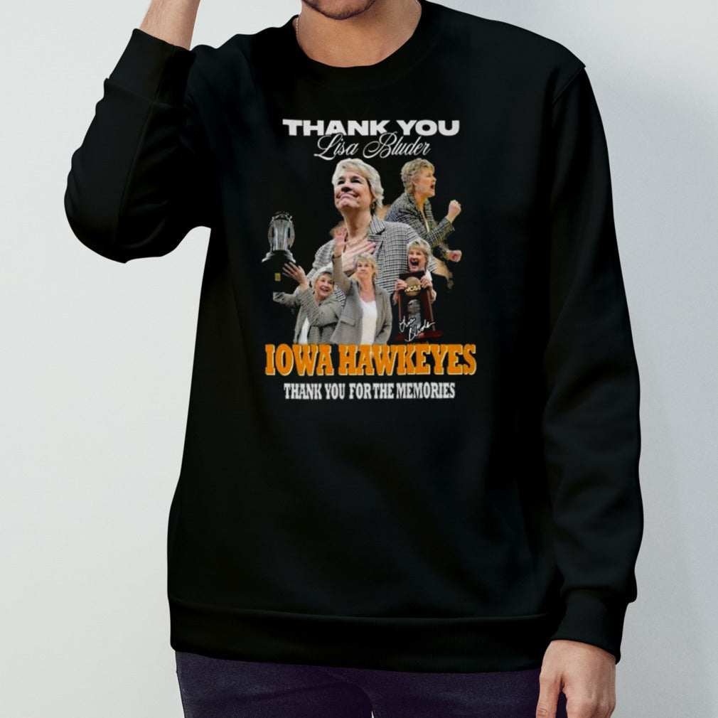 Thank You Lisa Bluder Iowa Hawkeyes Thank You For The Memories Signature Shirt