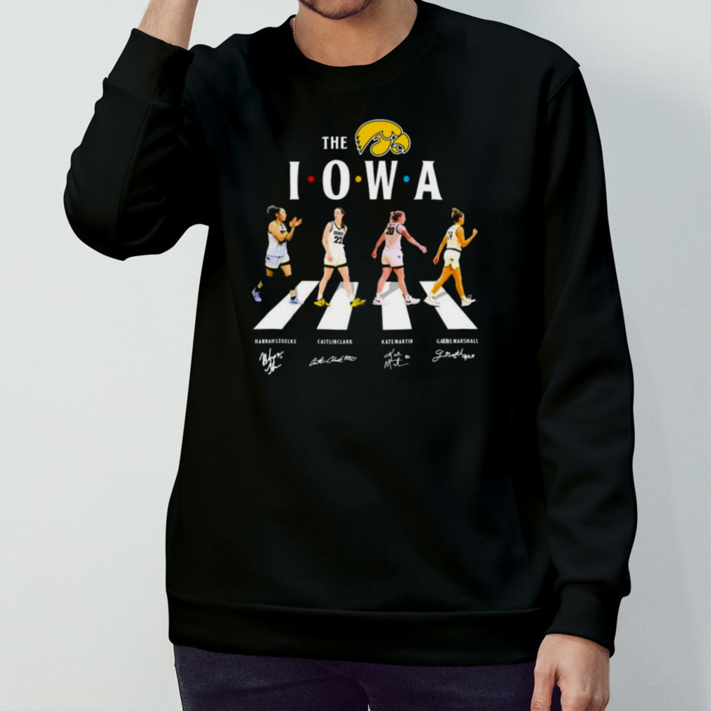 The Iowa Womensâ€™s Basketball Abbey Road 2024 Signatures Shirts
