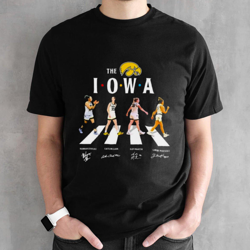 The Iowa Womensâ€™s Basketball Abbey Road 2024 Signatures Shirts