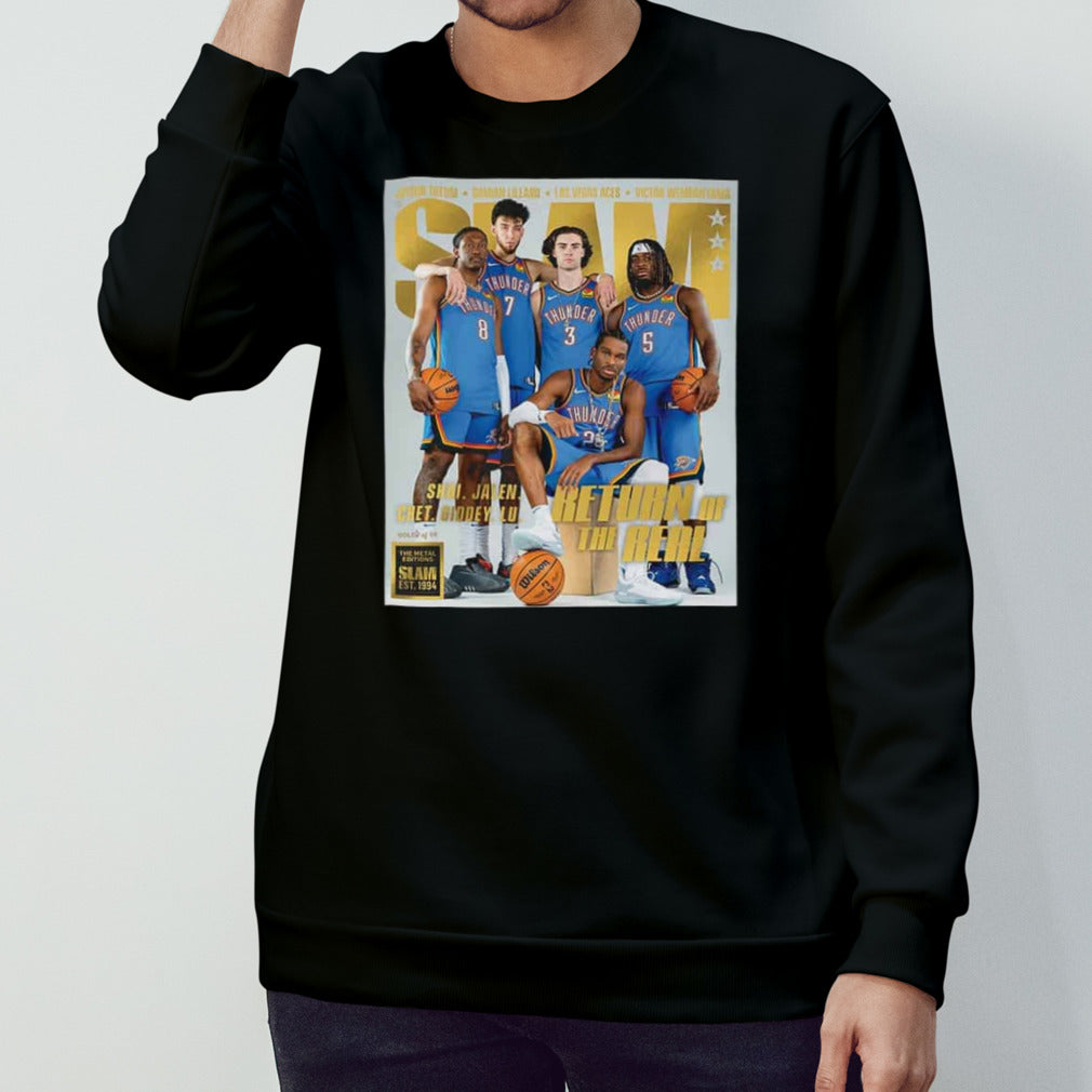 The Oklahoma City Thunder Return Of The Real The Metal Editions Slam Est 1994 T-Shirts