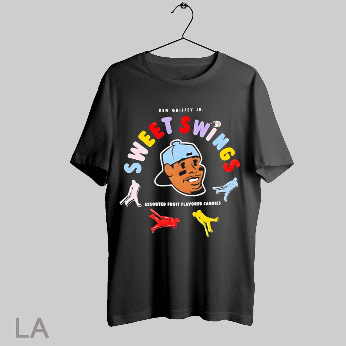 Top Baseballism Merch Store Griffey Jr Sweet Swings Gummy Candy Black T Shirt Weatshirt Tee Shirt
