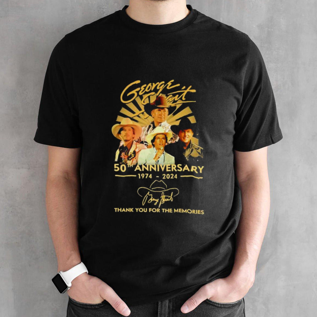 Tour 2024 George Strait 50th Anniversary 1974-2024 Thank You For The Memories Signatures shirt